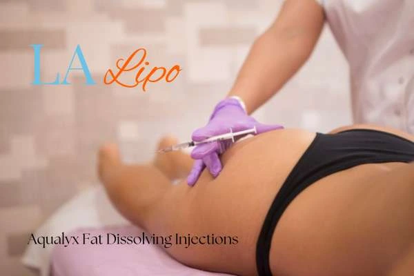 Woman having fat dissolving injections King's Cross on thighs