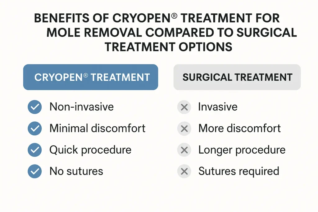 Benefits of professional mole-removal assessment at LA LIPO King's Cross