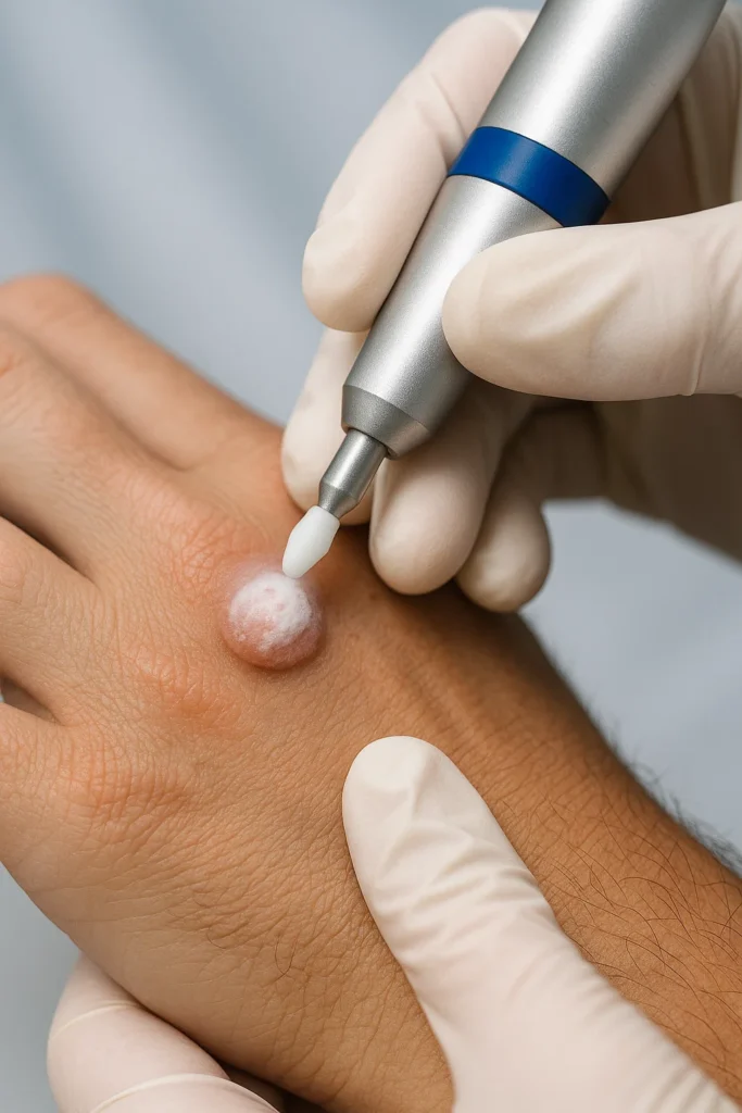example of wart removal King's Cross using cryopen
