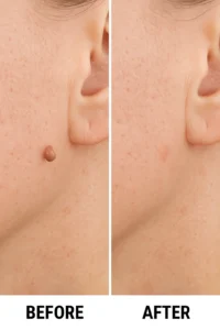 Skin tags removal King's Cross before and after