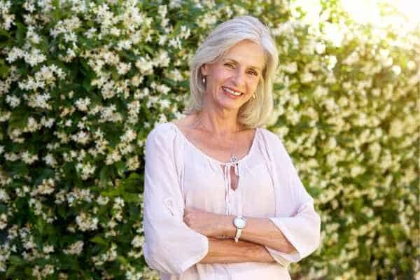 Older woman happy with urinary incontinence treatment King's Cross