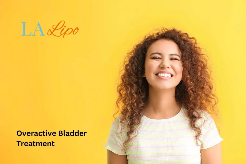 woman smiling about overactive bladder treatment King's Cross solutions